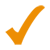 orange tick icon